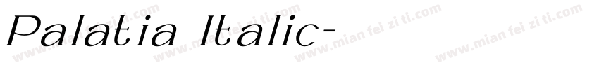 Palatia Italic字体转换